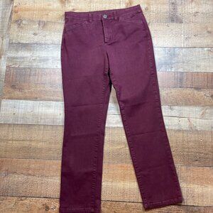 Christopher & Banks Signature SLIMMING Cranberry Pants size 8